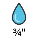 3/4" Water Connection