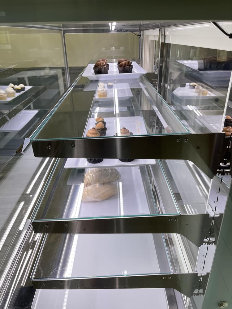Close up of shelves
