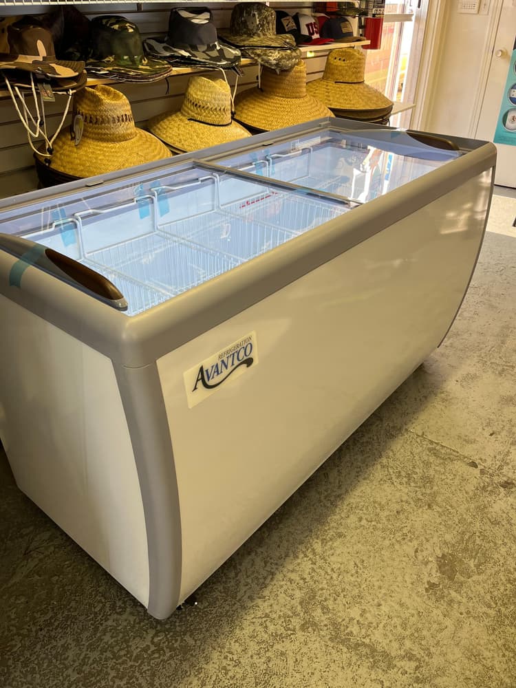 This freezer, although new is amazing, I hope it keeps running like this for a while.  So easy to handle, and it is very low on sound which I like.  Also the light is amazing for display.