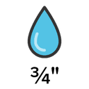 3/4" Water Connection